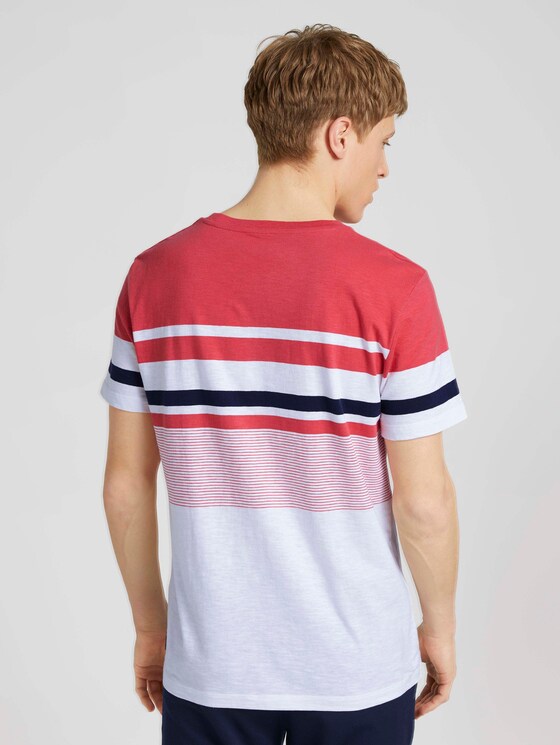gestreiftes T-Shirt - Männer - Normal Red gestreiftes T-Shirt - Männer - Normal Red - 2 - TOM TAILOR Denim