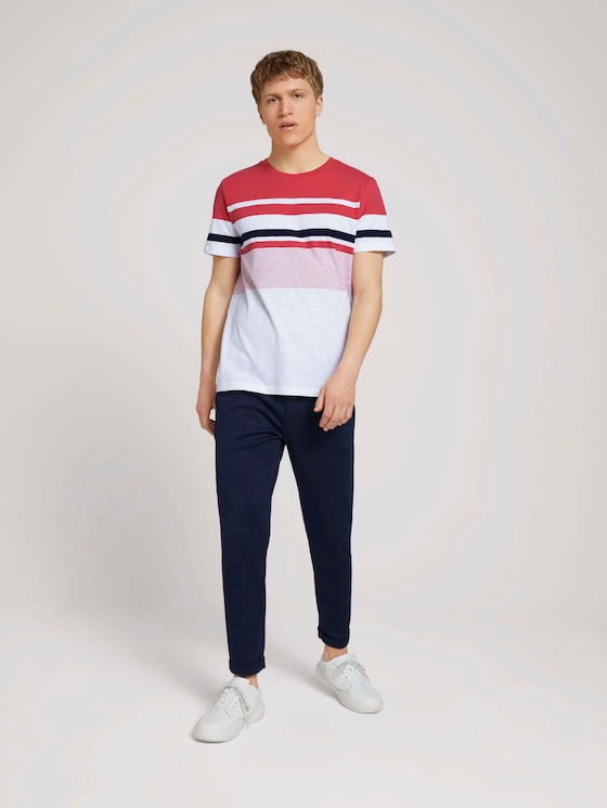 gestreiftes T-Shirt - Männer - Normal Red gestreiftes T-Shirt - Männer - Normal Red - 3 - TOM TAILOR Denim