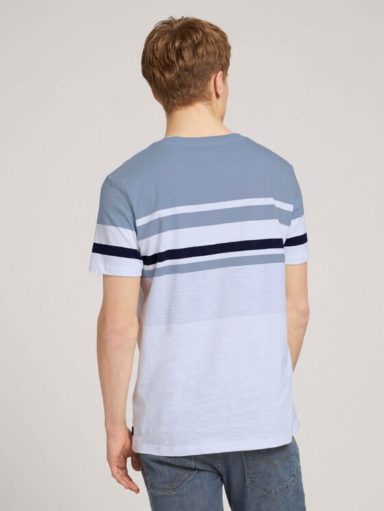 gestreiftes T-Shirt - Männer - Foggy Blue gestreiftes T-Shirt - Männer - Foggy Blue - 2 - TOM TAILOR Denim