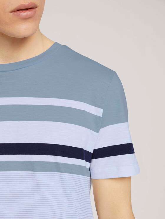 gestreiftes T-Shirt - Männer - Foggy Blue gestreiftes T-Shirt - Männer - Foggy Blue - 9 - TOM TAILOR Denim
