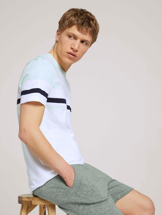gestreiftes T-Shirt - Männer - smooth green gestreiftes T-Shirt - Männer - smooth green - 5 - TOM TAILOR Denim