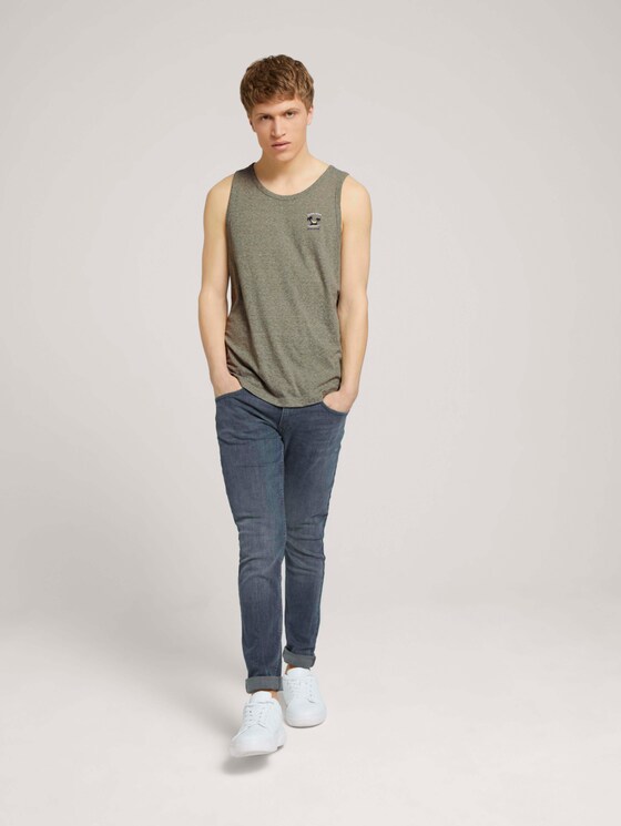 strukturiertes Tanktop - Männer - greyish shadow olive melange strukturiertes Tanktop - Männer - greyish shadow olive melange - 3 - TOM TAILOR Denim