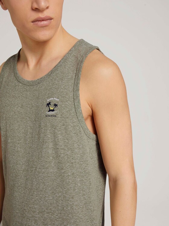 strukturiertes Tanktop - Männer - greyish shadow olive melange strukturiertes Tanktop - Männer - greyish shadow olive melange - 9 - TOM TAILOR Denim