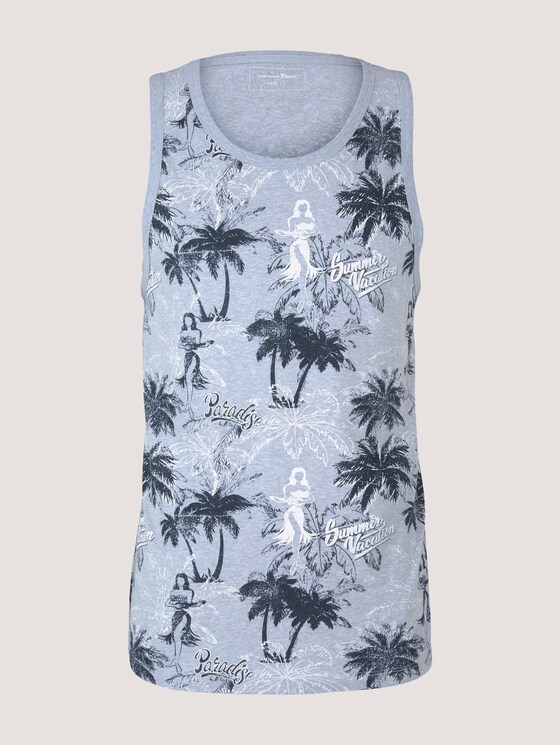 gemustertes Tanktop - Männer - blue white hula print gemustertes Tanktop - Männer - blue white hula print - 7 - TOM TAILOR Denim