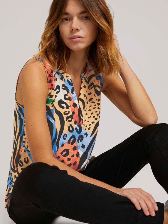 gemusterte Bluse - Frauen - colored animal print gemusterte Bluse - Frauen - colored animal print - 9 - TOM TAILOR Denim
