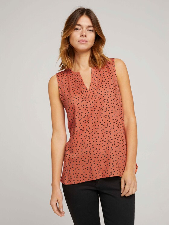 gemusterte Bluse - Frauen - coral leo dot print gemusterte Bluse - Frauen - coral leo dot print - 1 - TOM TAILOR Denim