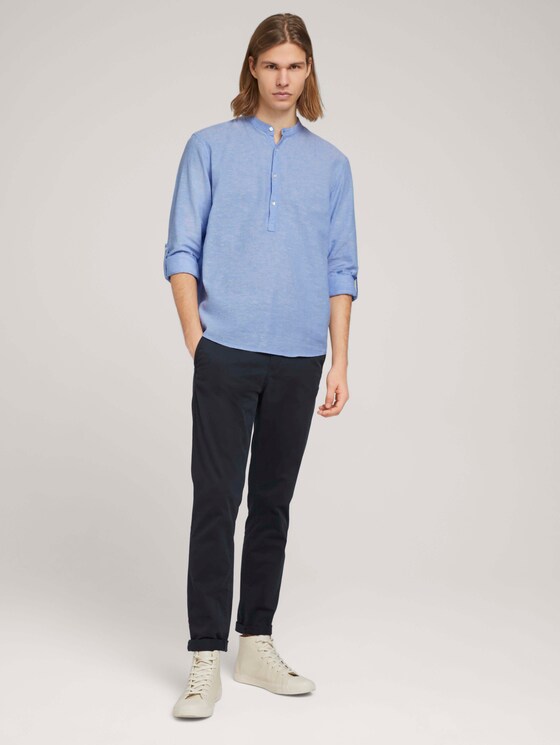 Leinenhemd mit recycelten Fasern - Männer - Sky Blue Chambray Leinenhemd mit recycelten Fasern - Männer - Sky Blue Chambray - 3 - TOM TAILOR Denim