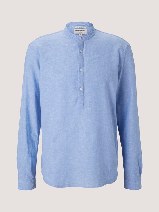 Leinenhemd mit recycelten Fasern - Männer - Sky Blue Chambray Leinenhemd mit recycelten Fasern - Männer - Sky Blue Chambray - 7 - TOM TAILOR Denim