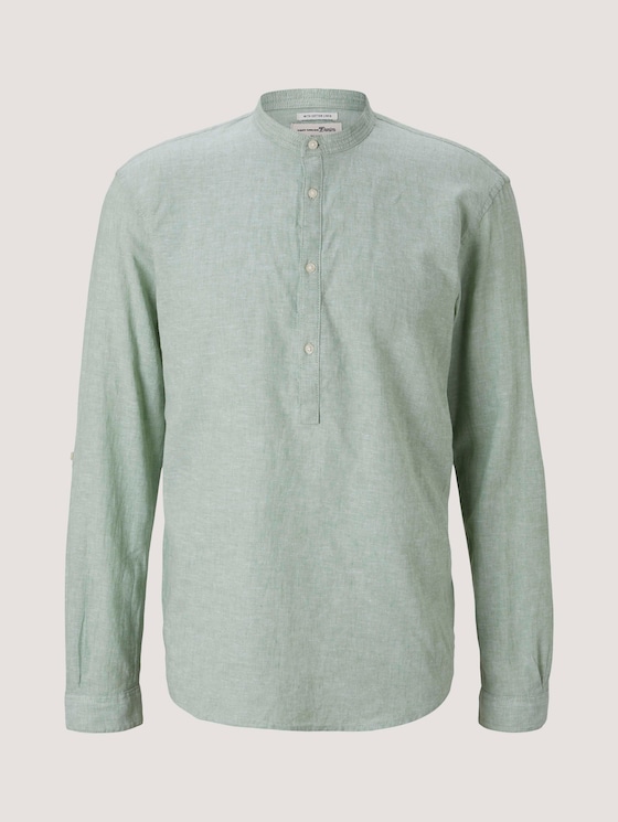 Leinenhemd mit recycelten Fasern - Männer - light mint green chambray Leinenhemd mit recycelten Fasern - Männer - light mint green chambray - 7 - TOM TAILOR Denim