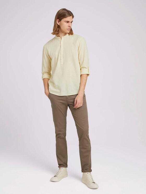 Leinenhemd mit recycelten Fasern - Männer - pale straw yellow chambray Leinenhemd mit recycelten Fasern - Männer - pale straw yellow chambray - 3 - TOM TAILOR Denim