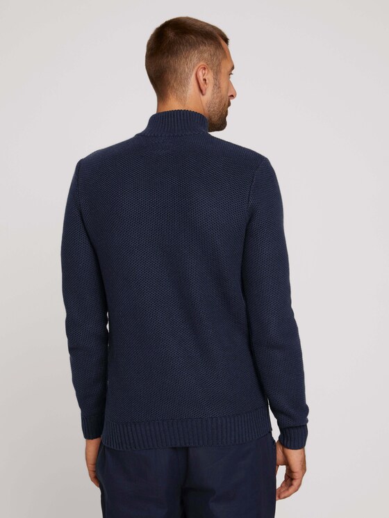 trui met troyer-kraag - Mannen - Sky Captain Blue trui met troyer-kraag - Mannen - Sky Captain Blue - 2 - TOM TAILOR