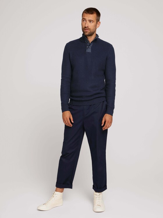 trui met troyer-kraag - Mannen - Sky Captain Blue trui met troyer-kraag - Mannen - Sky Captain Blue - 3 - TOM TAILOR