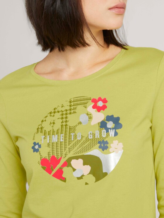 Print Langarmshirt mit Bio-Baumwolle - Frauen - green oasis Print Langarmshirt mit Bio-Baumwolle - Frauen - green oasis - 9 - TOM TAILOR
