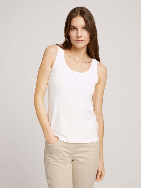 Basic Top - Frauen - Whisper White Basic Top - Frauen - Whisper White - 1 - TOM TAILOR