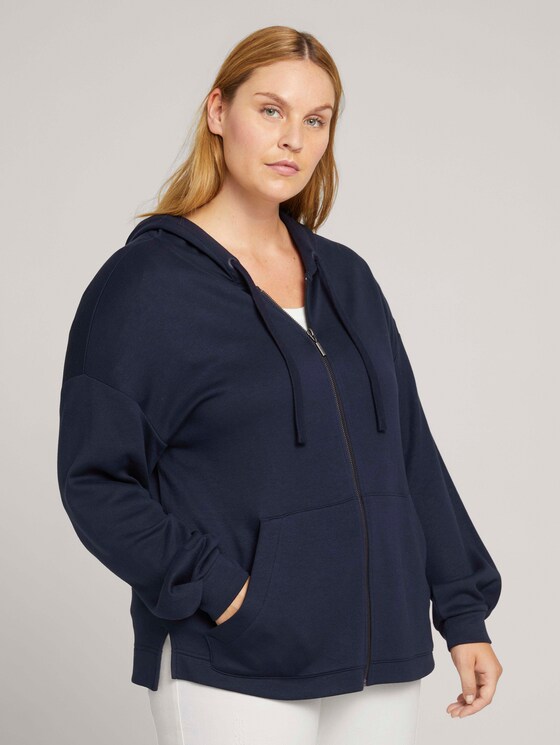 Curvy - basic sweatjack - Vrouwen - Sky Captain Blue Curvy - basic sweatjack - Vrouwen - Sky Captain Blue - 1 - My True Me
