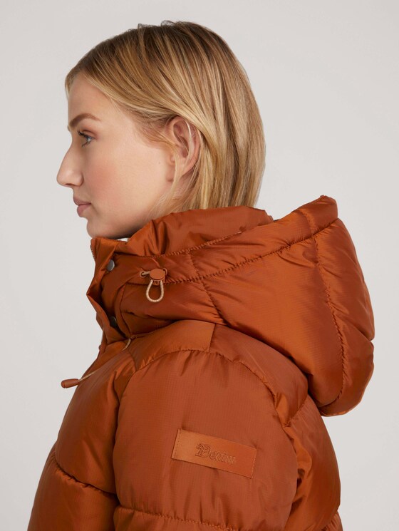 Puffer jacket with recycled polyester - Women - amber brown Puffer jacket with recycled polyester - Women - amber brown - 9 - TOM TAILOR Denim