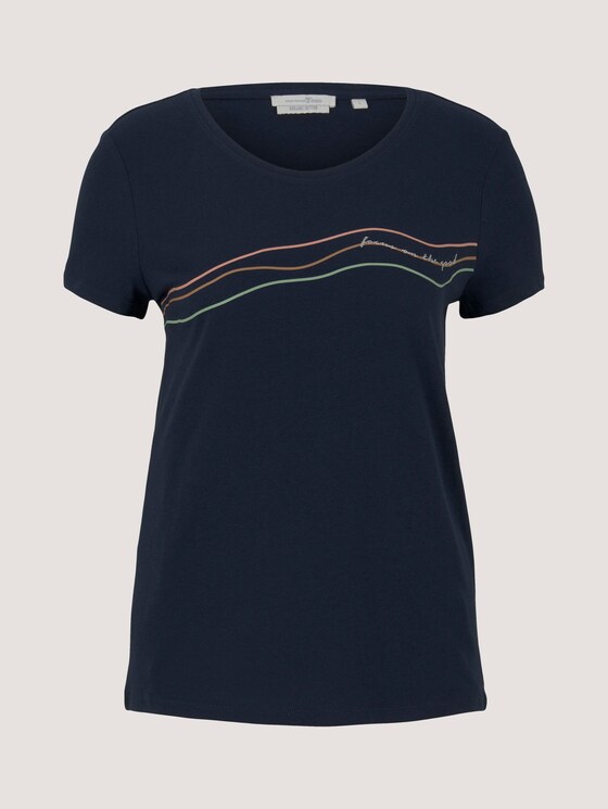 T-shirt van biologisch katoen met print - Vrouwen - Sky Captain Blue T-shirt van biologisch katoen met print - Vrouwen - Sky Captain Blue - 7 - TOM TAILOR Denim