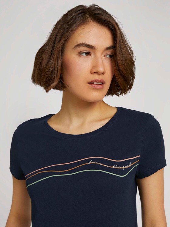 T-shirt van biologisch katoen met print - Vrouwen - Sky Captain Blue T-shirt van biologisch katoen met print - Vrouwen - Sky Captain Blue - 9 - TOM TAILOR Denim