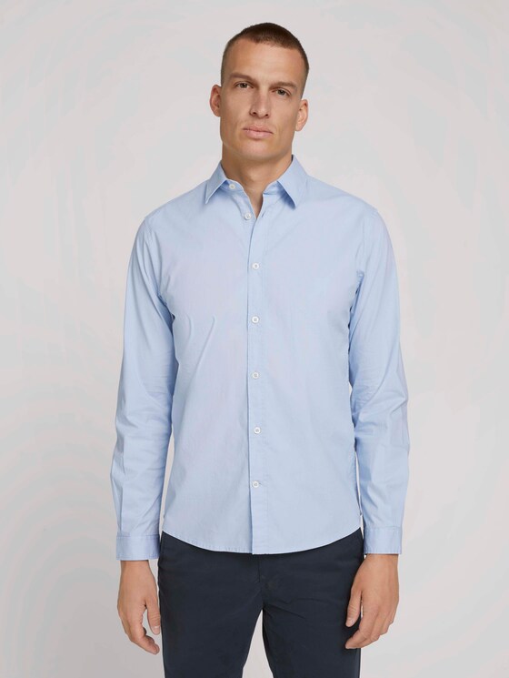Basic Popelin Hemd - Männer - Light Blue Basic Popelin Hemd - Männer - Light Blue - 1 - TOM TAILOR