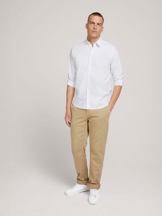 basic popeline overhemd - Mannen - White basic popeline overhemd - Mannen - White - 3 - TOM TAILOR