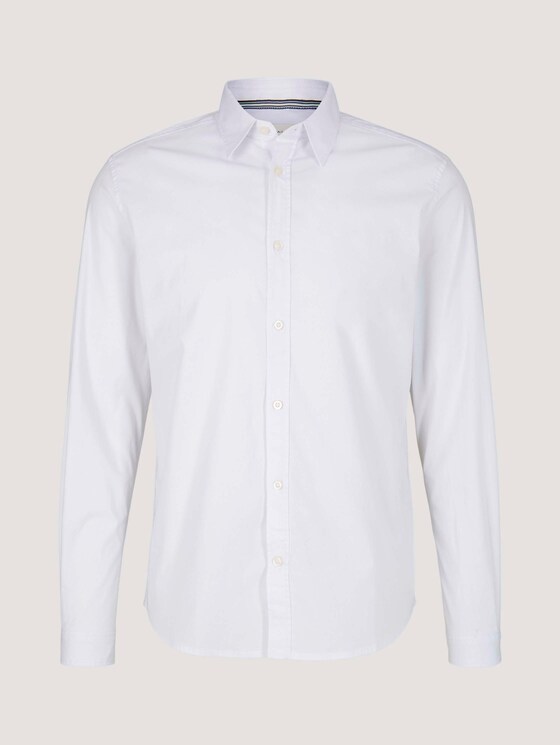 basic popeline overhemd - Mannen - White basic popeline overhemd - Mannen - White - 7 - TOM TAILOR