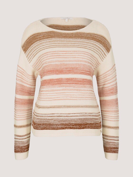 striped sweater - Women - camel rose colourflow striped sweater - Women - camel rose colourflow - 7 - TOM TAILOR Denim