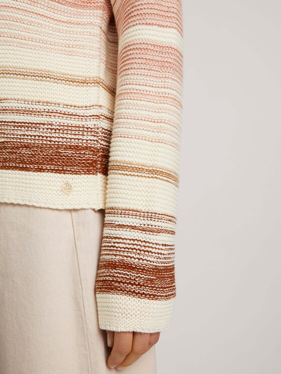 striped sweater - Women - camel rose colourflow striped sweater - Women - camel rose colourflow - 9 - TOM TAILOR Denim