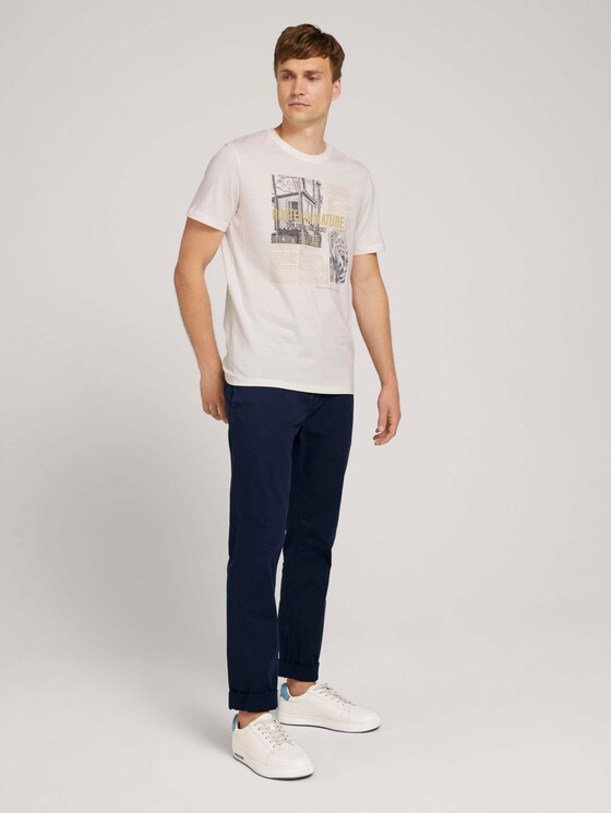 Photo print t-shirt with organic cotton - Men - Off White Photo print t-shirt with organic cotton - Men - Off White - 3 - TOM TAILOR