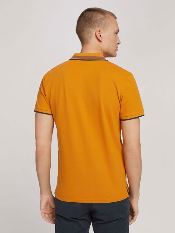 Poloshirt mit Kragendetail - Männer - Flame Brown Poloshirt mit Kragendetail - Männer - Flame Brown - 2 - TOM TAILOR