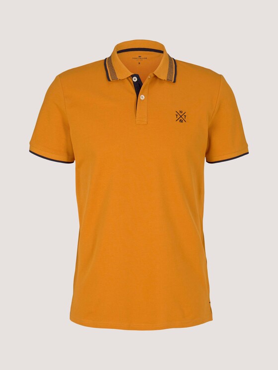 Poloshirt mit Kragendetail - Männer - Flame Brown Poloshirt mit Kragendetail - Männer - Flame Brown - 7 - TOM TAILOR