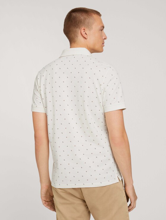 Gemustertes Poloshirt - Männer - off white scattered design Gemustertes Poloshirt - Männer - off white scattered design - 2 - TOM TAILOR
