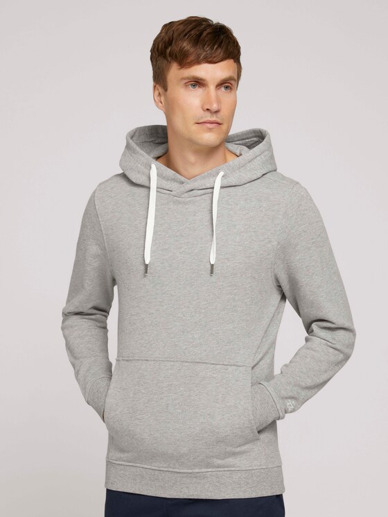 hoodie met kangoeroezak - Mannen - Middle Grey Melange hoodie met kangoeroezak - Mannen - Middle Grey Melange - 1 - TOM TAILOR
