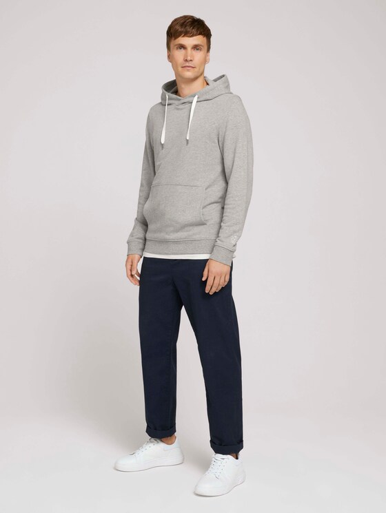 hoodie met kangoeroezak - Mannen - Middle Grey Melange hoodie met kangoeroezak - Mannen - Middle Grey Melange - 3 - TOM TAILOR