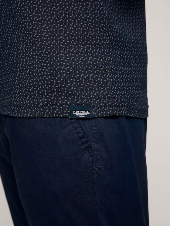 patterned t-shirt - Men - navy olive irregular design patterned t-shirt - Men - navy olive irregular design - 9 - TOM TAILOR