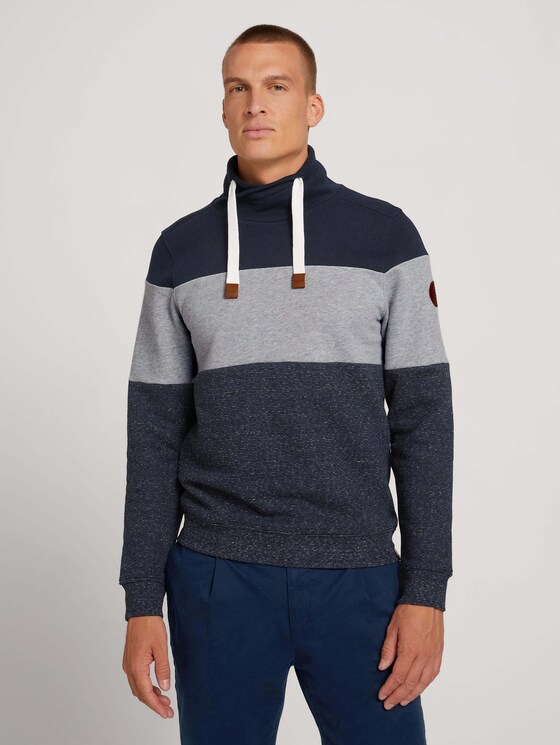 Trui met fijne strepen - Mannen - Middle Grey Melange Trui met fijne strepen - Mannen - Middle Grey Melange - 1 - TOM TAILOR