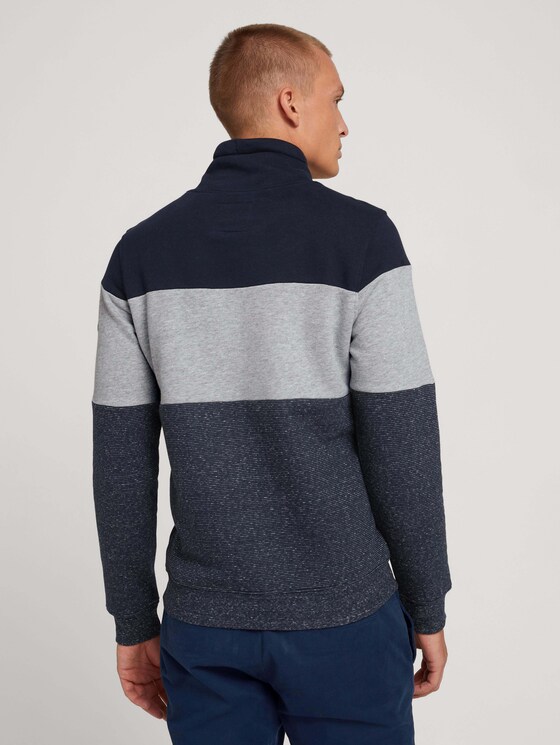 Trui met fijne strepen - Mannen - Middle Grey Melange Trui met fijne strepen - Mannen - Middle Grey Melange - 2 - TOM TAILOR