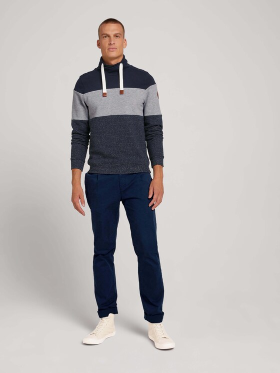 Trui met fijne strepen - Mannen - Middle Grey Melange Trui met fijne strepen - Mannen - Middle Grey Melange - 3 - TOM TAILOR