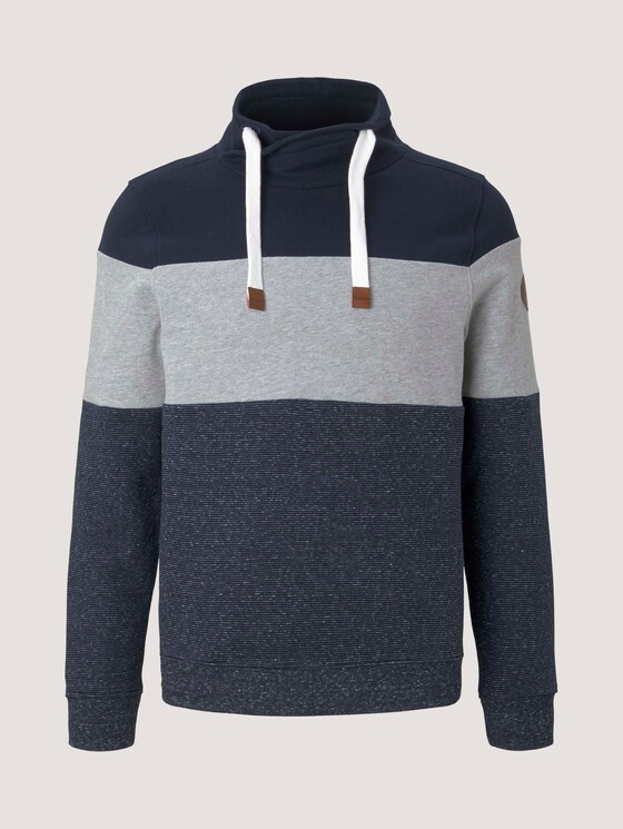Trui met fijne strepen - Mannen - Middle Grey Melange Trui met fijne strepen - Mannen - Middle Grey Melange - 7 - TOM TAILOR