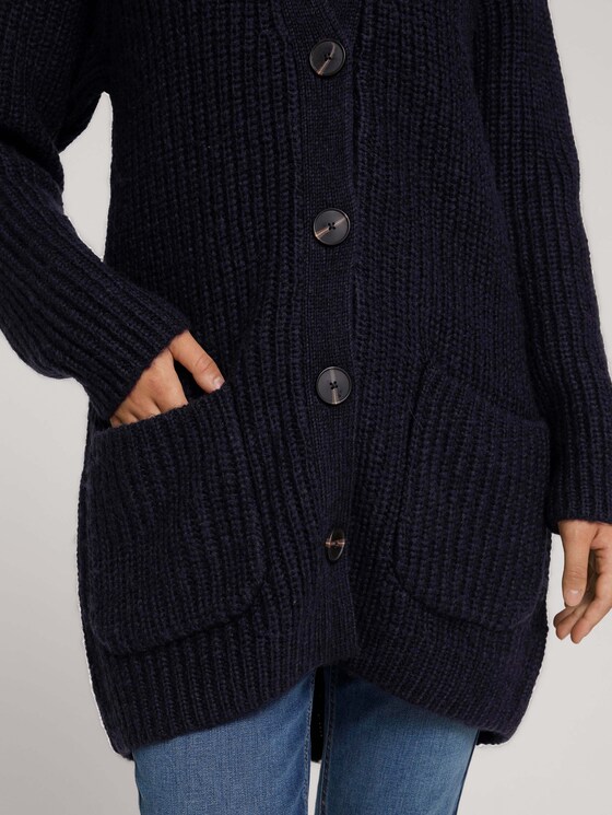 Long cardigan with pockets - Women - Sky Captain Blue Long cardigan with pockets - Women - Sky Captain Blue - 10 - TOM TAILOR
