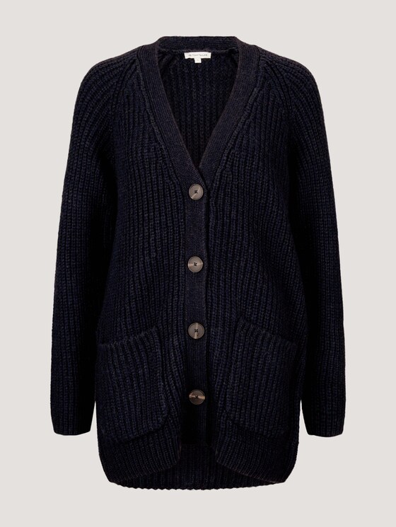 Long cardigan with pockets - Women - Sky Captain Blue Long cardigan with pockets - Women - Sky Captain Blue - 7 - TOM TAILOR