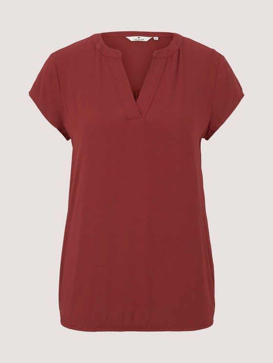Blouse met korte mouwen - Vrouwen - dark maroon red Blouse met korte mouwen - Vrouwen - dark maroon red - 7 - TOM TAILOR