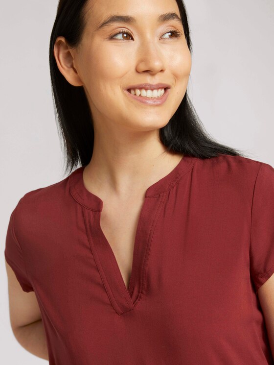 Blouse met korte mouwen - Vrouwen - dark maroon red Blouse met korte mouwen - Vrouwen - dark maroon red - 9 - TOM TAILOR
