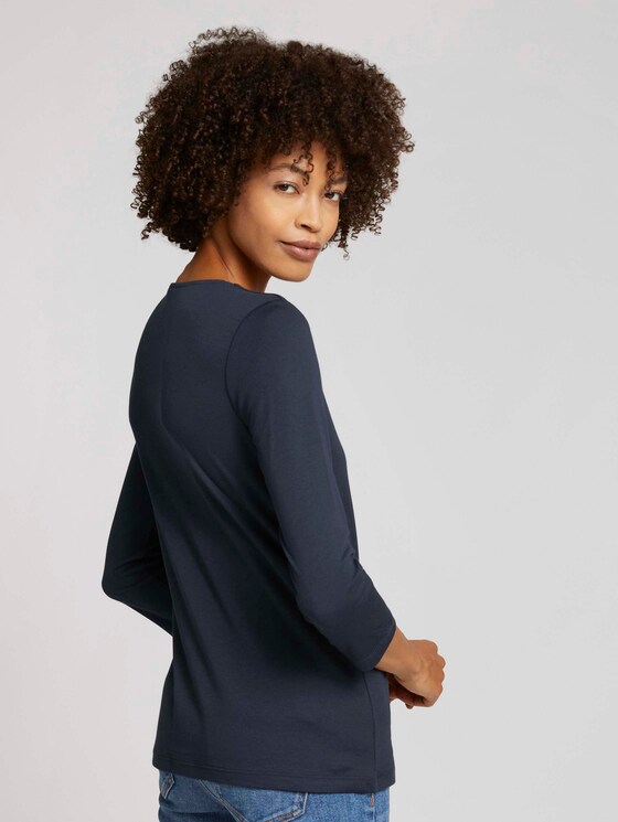 Basic Shirt mit TENCEL™ Modal - Frauen - Sky Captain Blue Basic Shirt mit TENCEL™ Modal - Frauen - Sky Captain Blue - 2 - TOM TAILOR