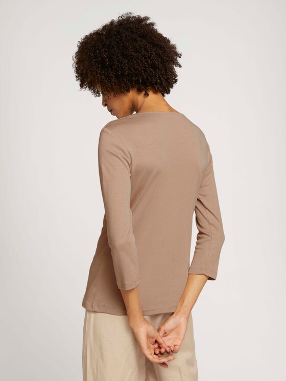 Basic-shirt 3/4 mouw met TENCEL™ Modal - Vrouwen - french clay beige Basic-shirt 3/4 mouw met TENCEL™ Modal - Vrouwen - french clay beige - 2 - TOM TAILOR