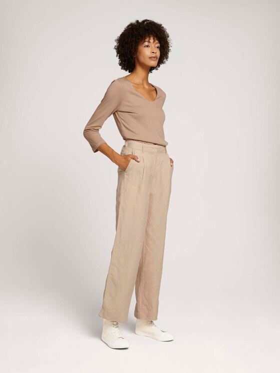 Basic-shirt 3/4 mouw met TENCEL™ Modal - Vrouwen - french clay beige Basic-shirt 3/4 mouw met TENCEL™ Modal - Vrouwen - french clay beige - 3 - TOM TAILOR