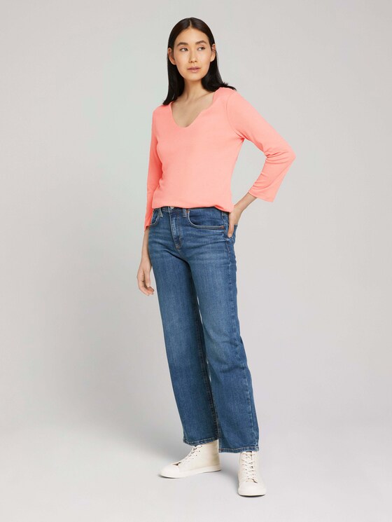 Basic 3/4 Arm Shirt mit TENCEL™ Modal - Frauen - dusty-pastel-pink Basic 3/4 Arm Shirt mit TENCEL™ Modal - Frauen - dusty-pastel-pink - 3 - TOM TAILOR