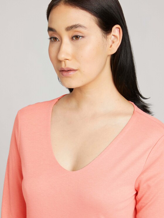 Basic 3/4 Arm Shirt mit TENCEL™ Modal - Frauen - dusty-pastel-pink Basic 3/4 Arm Shirt mit TENCEL™ Modal - Frauen - dusty-pastel-pink - 9 - TOM TAILOR