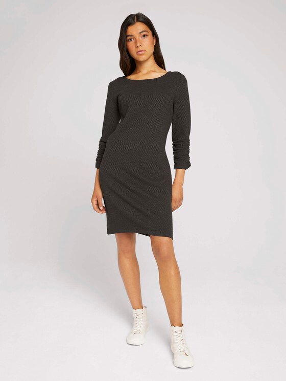 Mini Kleid in Melange-Optik - Frauen - Shale Grey Melange Mini Kleid in Melange-Optik - Frauen - Shale Grey Melange - 1 - TOM TAILOR Denim