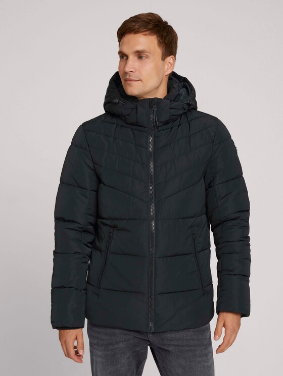gewatteerde jas - Mannen - Black gewatteerde jas - Mannen - Black - 1 - TOM TAILOR