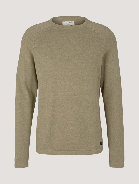 shirt met lange mouwen in gemêleerde look - Mannen - soft pale khaki melange shirt met lange mouwen in gemêleerde look - Mannen - soft pale khaki melange - 7 - TOM TAILOR Denim